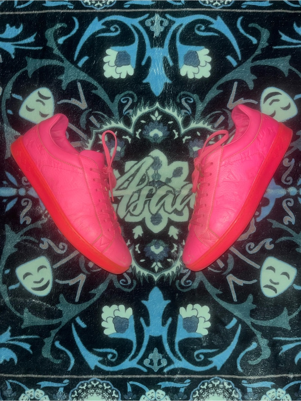 LV Bright Pink Low-Top Sneakers